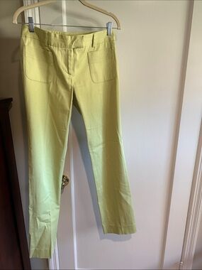 Valentino Lime Green Straight Leg Pants
